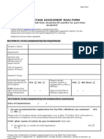 Early Stage Assessment Form