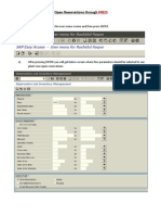 Manual For List of Open Reservations Through MB25