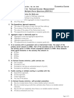 Paul A. Borg Economics Course National Income: Measurement Multiple Choice Questions (2010 Ed.)