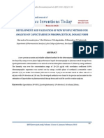 Development and Validation of New RP HPLC Method For Analysis of Capecitabine in Pharmaceutical Dosage Form - Ijsit - 2.1.3