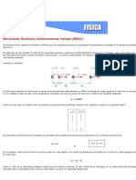 Movimiento Rectilíneo Uniformemente Variado