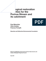 Porirua Stream - Ecological Restoration Priorities For The Porirua Stream and Its Catchment