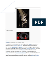 Optical Fiber: From Wikipedia, The Free Encyclopedia