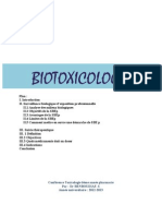 Biotoxicologie 24 FEVRIER 2013