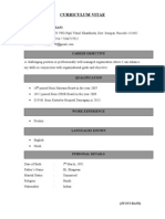 Curriculum Vitae (Format)