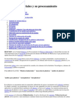 Plásticos Industriales y Su Procesamiento