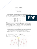 Waves and φ: 1 Obtaining φ from a snapshot