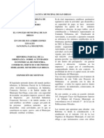 Ordenanza de Actividad Economica de La Alcaldia de San Diego