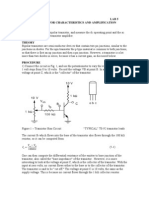 EECS 245 Lab 5 Bipolar Transistor Characteristics and Amplification Objective