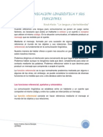 La Comunicación Lingüística y Sus Funciones