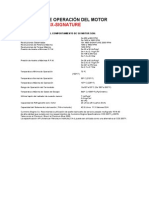 Datos de Operacion Motor ISX