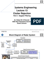 Radar Clutter Rejection Doppler Filtering