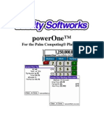 PowerOne Manual