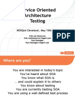 Service Oriented Architecture Testing: NOSQAA Cleveland, May 15th 2008