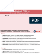 India Union Budget Fy14