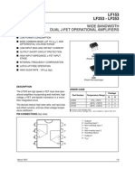 Wide Bandwidth Dual J-Fet Operational Amplifiers: LF153 LF253 - LF353