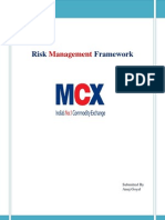 Risk Management Framework For MCX (Stock Exchange)