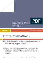 Estandarización de Recetas