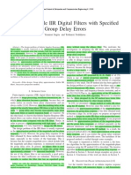 Design of Stable IIR Digital Filters With Specified Group Delay Errors