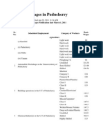 Minimum Wages in Puducherry