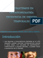 Traumatismos y Exodoncia en Odontopediatria