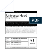 Another Boardgame Player Aid By: Universal Head Design That Works