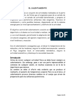 1) Teoria de Calentamiento, Enfriamiento, Estiramiento y Flexibilidad