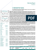 Lower Demand For Loans: Morning Report