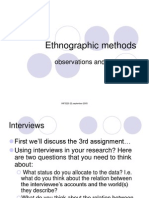 Ethnographic Methods