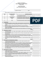 Student Reporting Evaluation Sheet