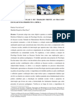 O Psicólogo Escolar e Seu Trabalho Frente Ao Fracasso Escolar Numa Perspectiva Crítica