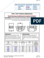 Pipe Thread Diameter