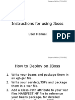 Instructions For Using Jboss: User Manual