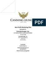 Non-Profit Marketing Plan - Canning Hunger