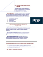 Clasificacion de Los Aceites Lubricantes Por Su Origen