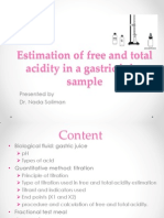 Estimation of Free and Total Acidity in A