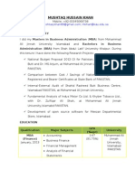 Mushtaq Hussain Khan: Profile Summary