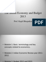 The Indian Economy and Budget 2013: Prof. Kapil Bhopatkar