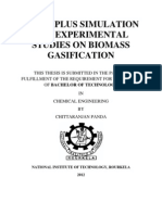 Aspen Plus Simulation Biomass Gasification