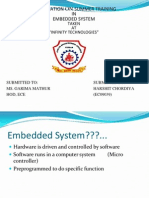 Presentation On Summer Training IN Embedded System: Taken AT "Infinity Technologies"