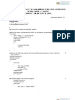 Computer Science Sample Paper 2013 Class 12