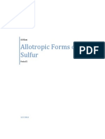 Alltropic Forms of Sulfur