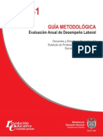 Guía No. 31 Guía Metodológica Evaluación Anual de Desempeño Laboral