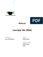 Referat - Leucipp Din Milet