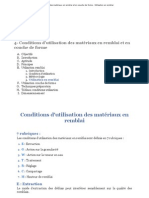 4 - Conditions D'utilisation Des Matériaux en Remblai Et en Couche de Forme - Utilisation en Remblai