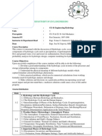 CE 41-Engineering Hydrology Syllabus