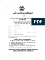 International Islamic University Malaysia: End of Semester Examination SEMESTER I, 2005/2006 SESSION