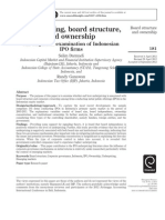 Underpricing, Board Structure, and Ownership: An Empirical Examination of Indonesian IPO Firms