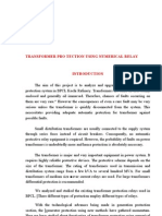 Project Report On Transformer Protection Using Numerical Relay