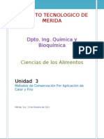 Unidad 3 Metodos de Conseracion (Trabajo) Ciencias de Alimentos